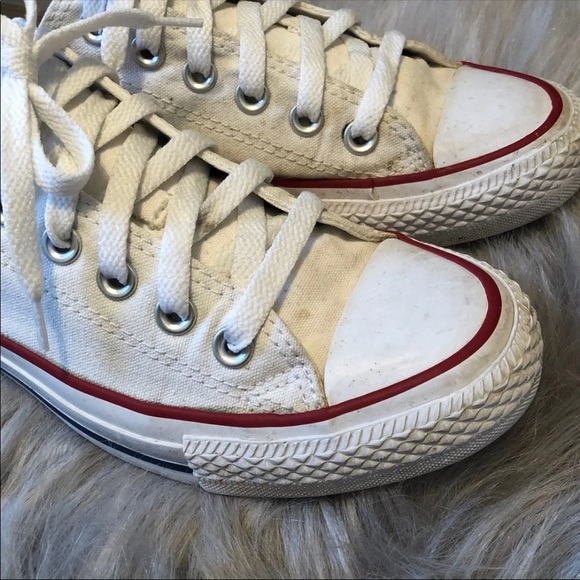 ‼️SOLD‼️ Women’s size 7 white low top Converse - Picture 4 of 5